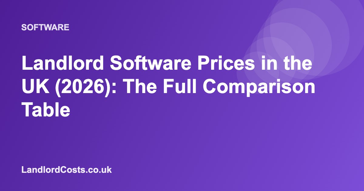 Landlord Software Prices in the UK (2026): The Full Comparison Table